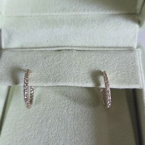 Michael Hill 10k Gold Diamond Hoop Earrings